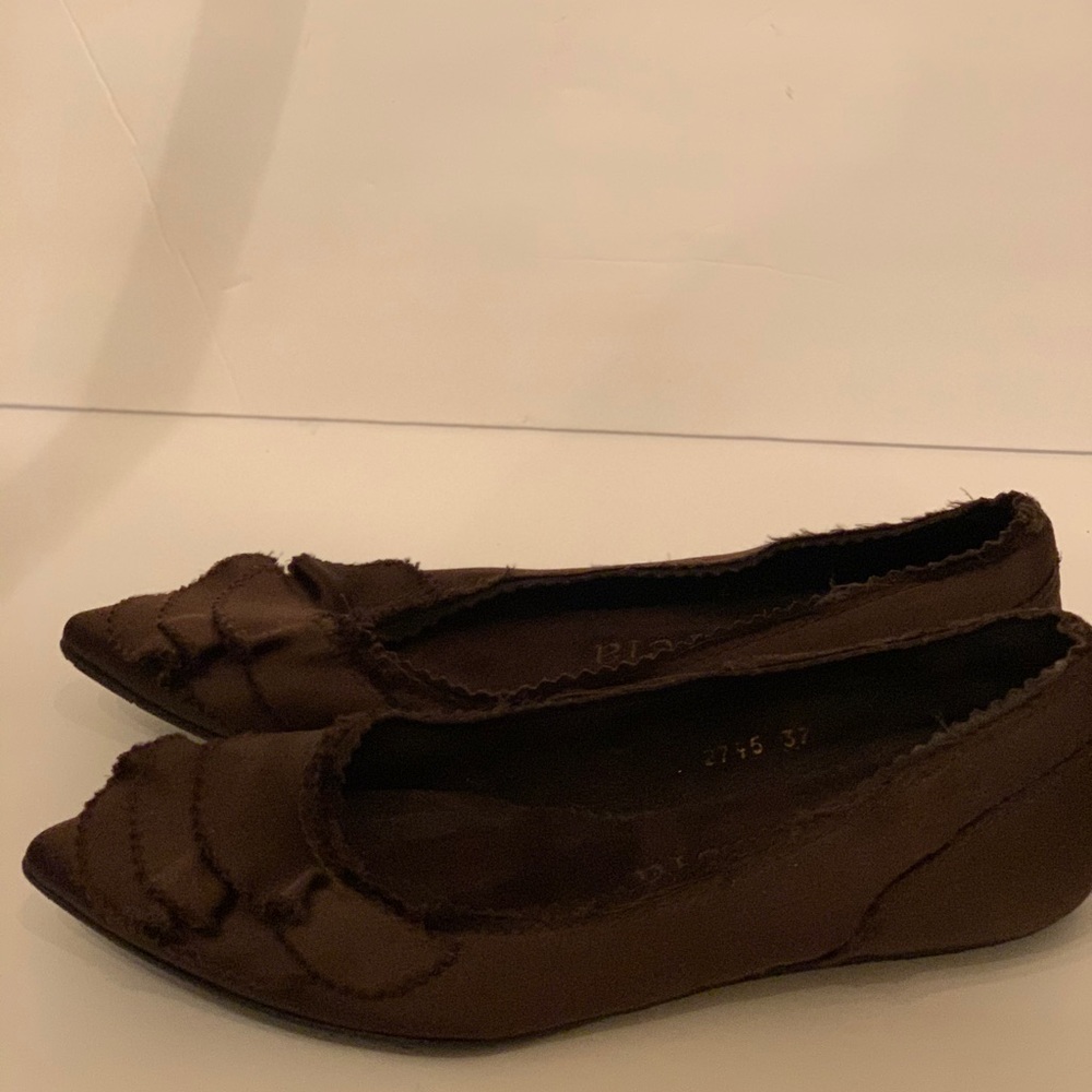 Designer Pedro Garcia Brown Ballet Flats - Picture 2 of 4